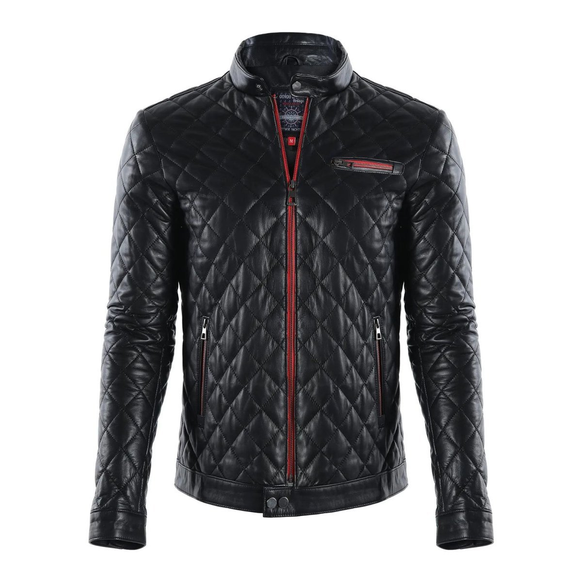 Kurtka męska skórzana Giorgio di Mare czarna pikowana-3XL