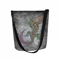 Torebki damskie - Sunlovers, Torba/listonoszka filcowa Funky, Jaszczurka, 32x25x10 cm - miniaturka - grafika 1