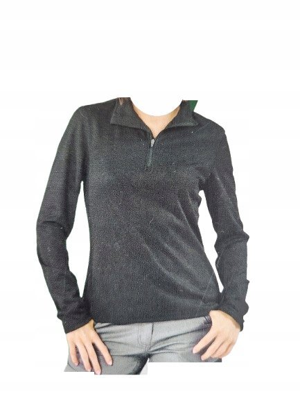 Sweter damski z zasuwakiem kołnierzem Parkside rozm. S/M (36/38) czarny