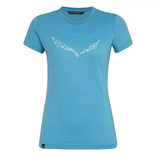 Koszulki i topy damskie - Salewa Solid Dri-REL w S/S TEE T-Shirt damski, szary, 44/38 00-0000027019 - grafika 1