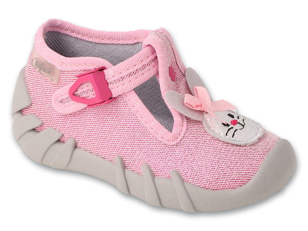 Kapcie dziewczęce różowe Befado 110P374 domowe do przedszkola na zapinki-24