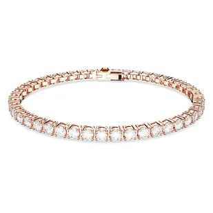 Bransoletka Swarovski - Matrix Tennis, White, Rose Gold 5657661 L - Bransoletki - miniaturka - grafika 1
