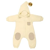 Kombinezony dla dzieci - Hi Little One kombinezon całoroczny z kapturem TOG 2,0 OverSize BOHO Ivory roz M Pom Pom - miniaturka - grafika 1