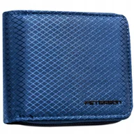 Portfele - Portfel męski elegancki mały slim wallet Peterson na suwak na karty RFID - miniaturka - grafika 1
