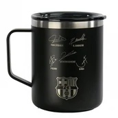 Kubki termiczne - FC Barcelona kubek termiczny Runbott z autografami 400 ml 972195 czarny - miniaturka - grafika 1