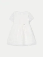 Sukienki i spódniczki dla dziewczynek - Mayoral Sukienka elegancka 03918 Écru Regular Fit - miniaturka - grafika 1