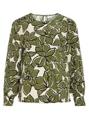 Bluzki damskie - Vila Bluzka w kolorze oliwkowo-kremowym - miniaturka - grafika 1