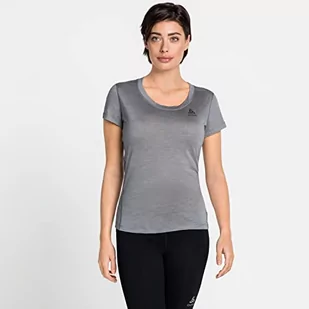 ODLO damska podkoszula Bl Top Crew Neck S/S Natural Light, szary, l - Koszule damskie - miniaturka - grafika 1