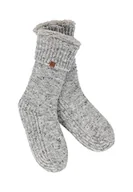 Skarpetki damskie - BICKLEY+MITCHELL Women's Fine Knitted Casual with Faux-Fur Lining 2044-20-11-101 skarpety wsuwane, szary melanż, jeden rozmiar - miniaturka - grafika 1