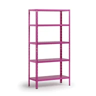 Szafy i regały magazynowe - Regał półkowy 1800x900x400 mm, 5 półek, nośność półek 70 kg, fioletowy - miniaturka - grafika 1