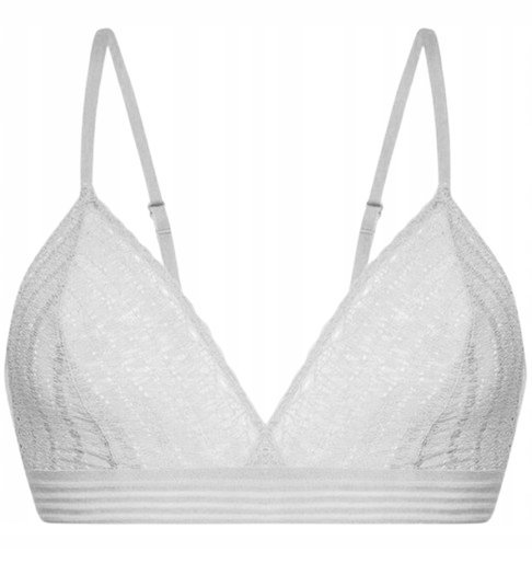 DKNY BIAŁY KORONKOWY BIUSTONOSZ Z ODPINANYMI RAMIĄCZKAMI S KWA