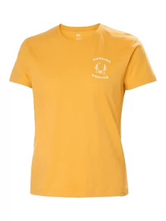 Koszulki i topy damskie - Helly Hansen Koszulka "F2F 2.0" w kolorze żółtym - grafika 1