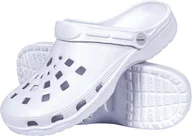 Obuwie robocze - Reis KLAPKI KROKSY SANDAŁY BUTY CHODAKI EVA BIAŁE r.39 RAWBCDOTSW39 - miniaturka - grafika 1