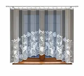 Firany - Biała żakardowa firanka z taśmą 249051 160 x 500cm  MONDOMI - miniaturka - grafika 1