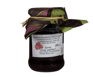 SYROP Z MALIN 280 ml bez konserwantów 4 szt. - Syropy i koncentraty owocowe - miniaturka - grafika 1