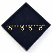 Bransoletki - Bransoletka złota ze stali chirurgicznej z kółeczkami - miniaturka - grafika 1