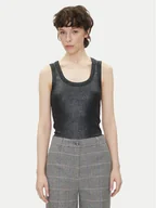 Koszulki i topy damskie - Pepe Jeans Top Lacey PL505993 Czarny Slim Fit - miniaturka - grafika 1
