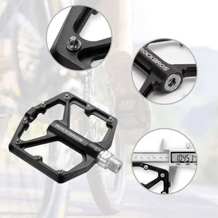 Pedały do roweru rowerowe platformowe RockBros K203-BK metalowe MTB komplet 2szt Czarne - Głośniki komputerowe - miniaturka - grafika 6