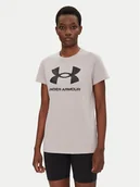 Koszulki i topy damskie - Under Armour T-Shirt Rival Logo SS 1356305 Szary Regular Fit - miniaturka - grafika 1
