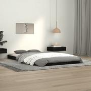Łóżka - Lumarko Rama łóżka, czarna, 100x200 cm, lite drewno sosnowe - miniaturka - grafika 1