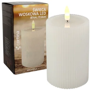 ŚWIECA WOSKOWA LED ŚWIECZKA NA BATERIE OZDOBA Z EFEKTEM PŁOMIENIA 10 CM - Świece - miniaturka - grafika 1