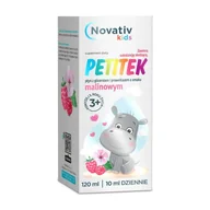 Przeziębienie i grypa - Novativ Kids Petitek płyn o smaku malinowym, 120ml - miniaturka - grafika 1