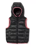 Kurtki i płaszcze dla chłopców - Champion Legacy Outdoor K-Light WR S-l Hooded Kamizelka dla dzieci i młodzieży, Nero/Rosa, 5-6 lat - miniaturka - grafika 1
