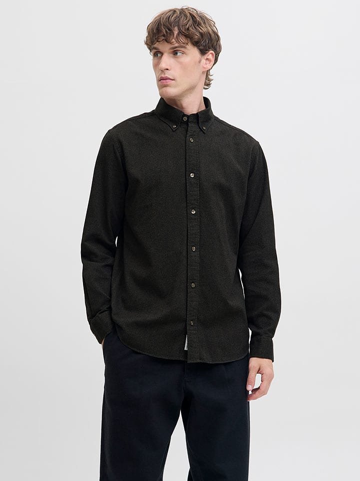 Jack & Jones Koszula - Regular fit - w kolorze ciemnozielonym