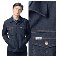 Kurtki męskie - Kurtka Męska Wrangler Regular Jacket Jeansowa Granatowa 3XL - miniaturka - grafika 1