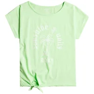 Koszulki i topy damskie - Koszulka dziewczęca Roxy Pura Playa z krótkim rękawem zielona-152 - miniaturka - grafika 1