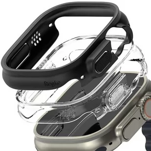 Ringke Etui Slim do Apple Watch Ultra 49mm Przezroczysty/Czarny 2szt. - Akcesoria do smartwatchy - miniaturka - grafika 1