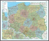 Mapy i plansze edukacyjne - EkoGraf, mapa ścienna administracyjno-drogowa Polska, 1:700 000 - miniaturka - grafika 1