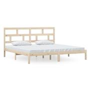 Łóżka - Lumarko Rama łóżka, lite drewno sosnowe, 200x200 cm - miniaturka - grafika 1