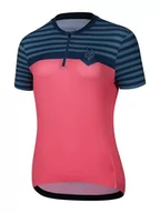 Koszulki sportowe damskie - Protective Koszulka kolarska "Preppy" w kolorze niebiesko-czerwonym - miniaturka - grafika 1
