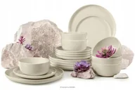 Serwisy obiadowe - Serwis Obiadowy Komplet Zestaw 6osób. 18 ele. Beż Połysk Victo Konsimo - miniaturka - grafika 1