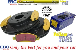 Przednie klocki YellowStuff + NACINANE tarcze hamulcowe 330mm EBC seria USR Cadillac Escalade AWD 2009-2020 - Tarcze hamulcowe - miniaturka - grafika 1
