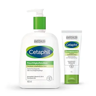 CETAPHIL Balsam nawilżający, 460 ml i krem nawilżający, 85 g, do suchej, wrażliwej skóry na ciele i twarzy, intensywnie nawilża przez 48 godzin, testowany klinicznie w przypadku skóry wrażliwej - Kremy do twarzy - miniaturka - grafika 1