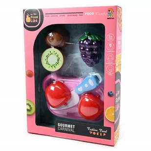 OWOCE DO KROJENIA KIWI WINOGRONO JABŁKO SZTUCZNE JEDZENIE NA RZEP - Zabawy w naśladowanie dorosłych - miniaturka - grafika 1