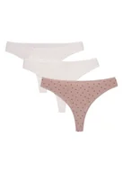 Majtki damskie - Majtki stringi Sol-Sol 3-pak Esotiq różowy, kremowy S - miniaturka - grafika 1