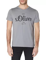 Koszulki męskie - s.Oliver T-shirt męski, szary, L - miniaturka - grafika 1