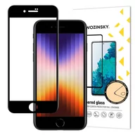 Szkła hartowane na telefon - Wozinsky super wytrzymałe szkło hartowane Full Glue na cały ekran z ramką Case Friendly iPhone SE 2022 / SE 2020 / iPhone 8 / iPhone 7 czarny - miniaturka - grafika 1