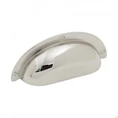 Zawiasy, okucia i inne akcesoria - Uchwyt meblowy muszlowy Bowl 3922 64 Srebrny Nikiel polerowany - miniaturka - grafika 1