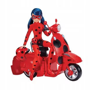 Miraculous Biedronka I Czarny Kot Lucky + Skuter - Lalki dla dziewczynek - miniaturka - grafika 1