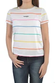Koszulki i topy damskie - WRANGLER REGULAR TEE REAL WHITE T-SHIRT DAMSKI - miniaturka - grafika 1
