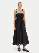 Sukienki - KARL LAGERFELD Sukienka letnia A2W46009 Czarny Regular Fit - miniaturka - grafika 1