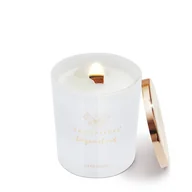 Świece - CRYSTALLOVE Świeca sojowa z kryształem górskim - bergamotka oud 400g - miniaturka - grafika 1