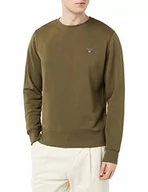 Bluzy męskie - GANT Oryginalna męska bluza dresowa z dekoltem w serek, zielona wyścigowa, standardowa, Racing Green, 5XL - miniaturka - grafika 1