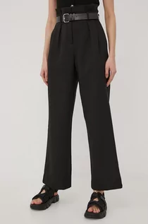 Spodnie damskie - Vero Moda spodnie damskie kolor czarny proste high waist - grafika 1
