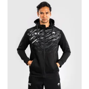 UFC Venum Bluza Z Kapturem Rozpinana Fusion Replica Zip Hoodie Black - Bluzy sportowe męskie - miniaturka - grafika 1