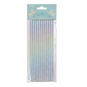 Słomki do napojów - Słomka papierowa opalizująca 12 sztuk - miniaturka - grafika 1